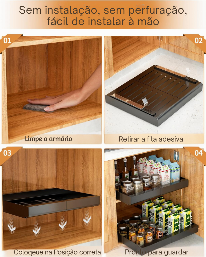 Deslize para a praticidade -Expanse slide™ Organizer